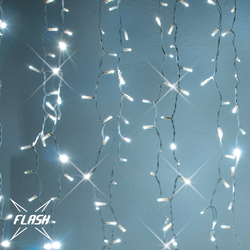 DecoLED Hezká LED světelná záclona - 1,5x1m, ledově bílá, Flash, 150 LED 4