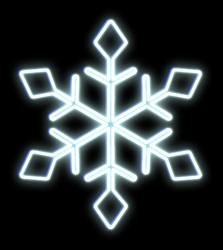 DecoLED LED světelný motiv - vločka, ledově bílá, pr. 65 cm 4