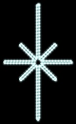 LED světelný motiv hvězda Polaris,40x30cm,ledově bílá