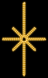 DecoLED LED světelný motiv hvězda Polaris,55x45cm,teple bílá EFD15WS2