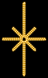 DecoLED LED světelný motiv hvězda Polaris,55x45cm,teple bílá EFD15WS2