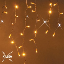 LED světelné krápníky - FLASH, 3x0,9m, teple bílá, 208+32F diod