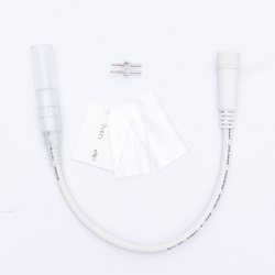 Prodlužovací kabel pro světelné hadice 0,25m, bílý, samčí, IP67
