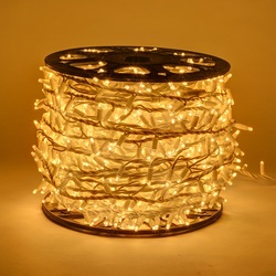 DecoLED LED světelný řetěz, 100m, teple bílá, 2000 diod, bílý kabel, IP67 SKNX0102W