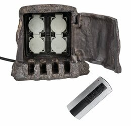 HEITRONIC sloupek se zásuvkami BAUMSTUMPF 4násobná s ovladačem 37501
