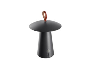 HEITRONIC LED bateriová stolní lampa MUSHROOM černá, teplá bílá, IP54, vč. nabíjecího kabelu a adaptéru 500956