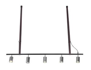 Závěsné svítidlo AZzardo Biram black/chrom AZ2638 GU10 5x33W IP20 120cm černo-chromové