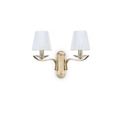 Nástěnné svítidlo Ideal Lux Pegaso AP2 ottone satinato 197708 E14 2x40W mosazné