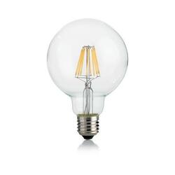 LED Filamentová žárovka Ideal Lux GLOBO D095 Trasparente 271606 E27 8W 860lm 3000K CRI90 čirá nestmívatelná