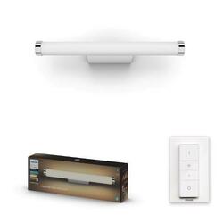 Hue LED White Ambiance Nástěnné koupelnové svítidlo Philips Adore BT 34183/31/P6 13W 1050lm 2200-6500K IP44 24V, bílé s dálkovým ovladačem a Bluetooth