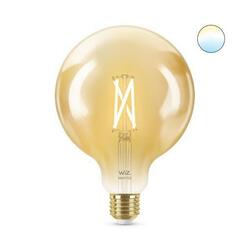 LED Žárovka WiZ Tunable White Filament Amber 8718699786816 E27 G125 6,7-50W 640lm 2000-5000K, stmívatelná