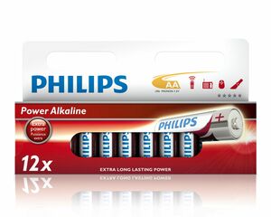 Baterie alkalická 1,5V AA Philips LR6 POWERLIFE