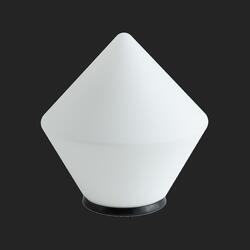 OSMONT 50551 ALYA stolní skleněná lampa černá / bílá IP40 40W E27