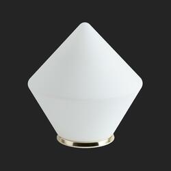 OSMONT 50554 ALYA stolní skleněná lampa mosaz leštěná / bílá IP40 40W E27