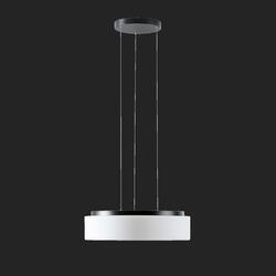 OSMONT 67408 ERIS LE4 závěsné skleněné svítidlo černá / bílá IP40 3000 K 35W LED