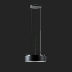 Osmont Eris LEC3, černé závěsné svítidlo z triplexového skla, 36W LED 4000K, prům. 44,5cm
