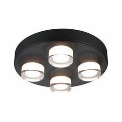 PAULMANN Selection Bathroom stropní svítidlo Kame IP44 3000K 230V 4x4,2W černá