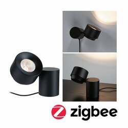 PAULMANN LED stolní lampa Smart Home Zigbee Puric Pane 2700K 3W černá