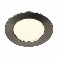 BIG WHITE DL 126, vestavné svítidlo, LED, 2700K, kulaté, kartáčovaný kov, 2,8 W 112165
