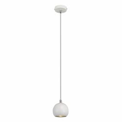 VÝPRODEJ VZORKU BIG WHITE LIGHT EYE BALL, závěsné svítidlo, LED GU10, bílé/chrom, průsvitný kabel, stropní rozeta bílá/chrom, 5 W 133491