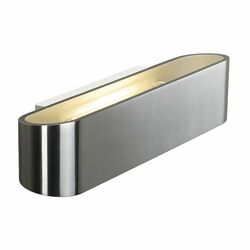 BIG WHITE OSSA 300, nástěnné svítidlo, QT-DE12, oválné, up/down, kartáčovaný Al, D/Š/V 30/8/6,5 cm, max. 120 W 151416
