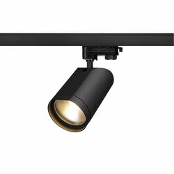 BIG WHITE BILAS, bodové svítidlo pro vysokonapěťovou 3fázovou proudovou sběrnici, LED, 2700K, kulaté, černé matné, 60°, 16 W, vč