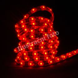 McLED LED pásek SMD3528 červená, DC12V, IP54, 8mm, bílý PCB pásek, 60 led/metr 121.208.10.0