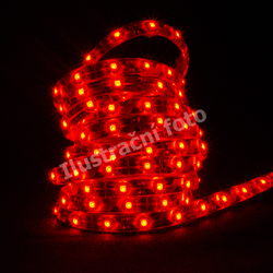 McLED LED pásek SMD3528 červená, DC12V, IP68, 8mm, bílý PCB pásek, 60 led/metr 121.220.10.0