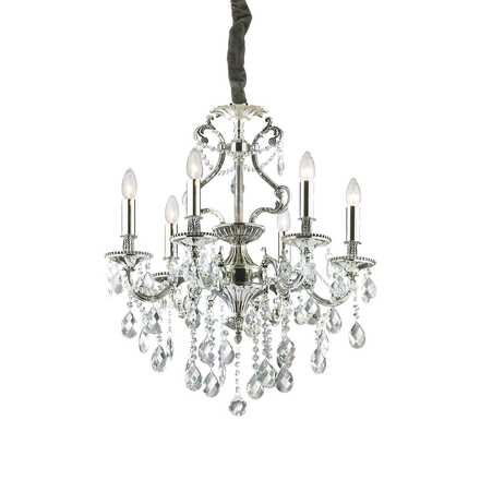 Ideal Lux GIOCONDA SP6 ARGENTO SVÍTIDLO ZÁVĚSNÉ 044927