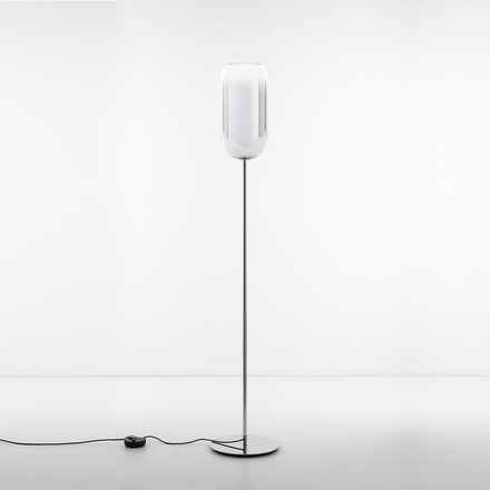 Artemide stojací lampa Gople E27 Design Collection stříbrná