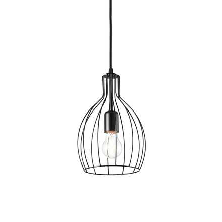 Závěsné svítidlo Ideal Lux Ampolla-2 SP1 nero 148151 černé 20,5cm