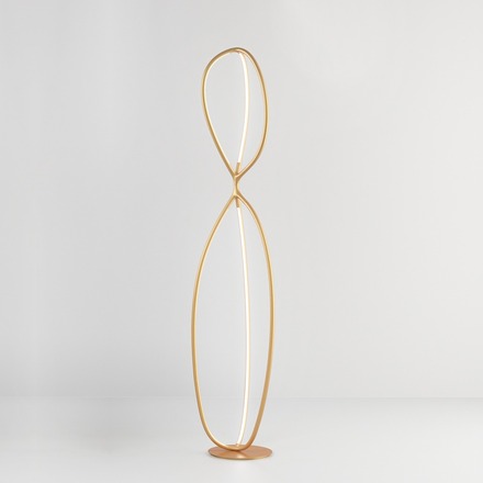 Artemide stojací lampa Arrival 77 W 3000K stmívatelná APP Design Collection zlatá