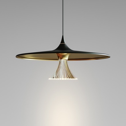 Artemide závěsné svítidlo Ipno 27 W 3000K stmívatelné černá/zlatá