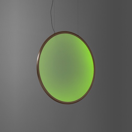Artemide závěsné svítidlo Discovery Vertical 70 RGBW 42 W stmívatelné APP bronz