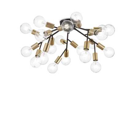 Stropní přisazené svítidlo Ideal Lux Spark PL20 238333 E27 20x60W IP20 80cm černo-zlaté