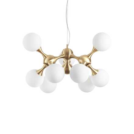 Závěsné svítidlo Ideal Lux Nodi SP9 Ottone Satinato 241036 E14 9x40W IP20 80cm mosazné