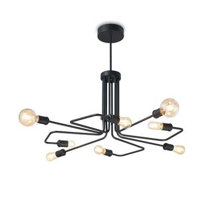 Závěsné svítidlo Ideal Lux Triumph SP8 Nero 242347 E27 8x60W IP20 92cm černé