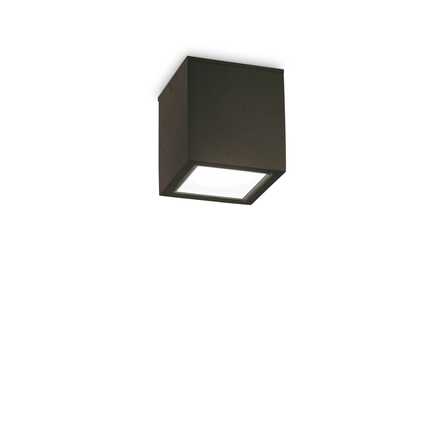 Venkovní stropní přisazené svítidlo Ideal Lux TECHO PL1 SMALL NERO 251578 GU10 1x20W IP54 9cm černé