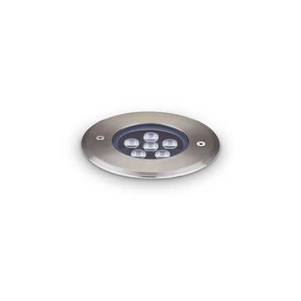 LED Venkovní pozemní zápustné svítidlo Ideal Lux FLOOR D12 255668 6W 780lm 3000K IP67 12cm ocelové