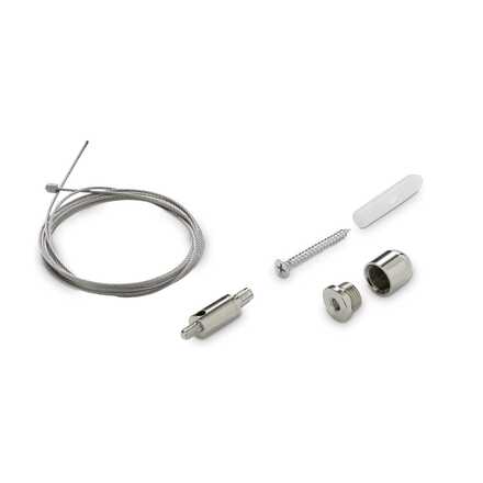 Ocelová sada pro zavěšení Ideal Lux STEEL KIT SINGLE STEEL CABLE 2MT 271750 ke svítidlům STEEL, lanko s délkou 2 m