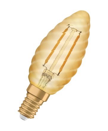 OSRAM Vintage 1906 LED CL BW FIL GOLD 22 non-dim 2,5W/824 E14