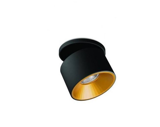 VÝPRODEJ VZORKU BPM Zápustné svítidlo KLIMT M LED 10W pr.100 60st. černá / zlatá 2700K 805lm PUSH stmívání