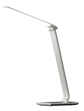 Solight LED stolní lampička stmívatelná, 12W, volba teploty světla, USB, bílý lesk WO37-W