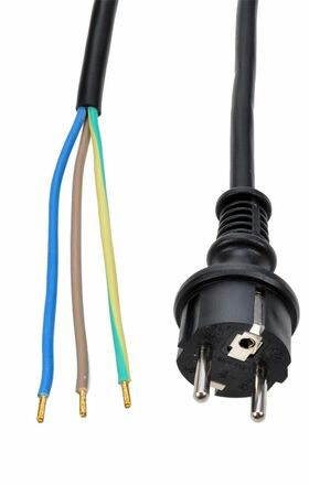 Solight flexo šňůra, 10m, 3 x 1.5mm2, gumová H07RN-F3, černá PF61