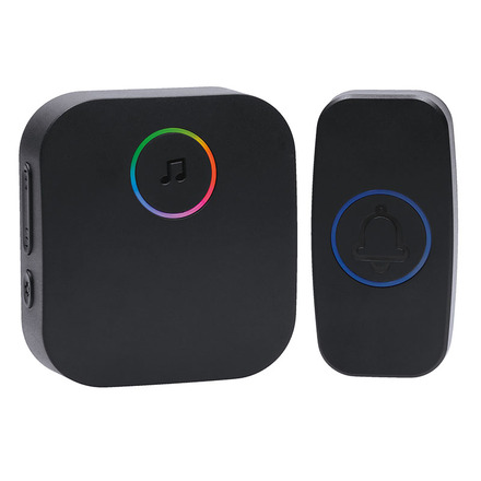 Solight bezdrátový zvonek, do zásuvky, 180m, černý, learning code 1L80B