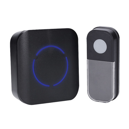 Solight bezdrátový zvonek, do zásuvky, 180m, černý, learning code 1L82B