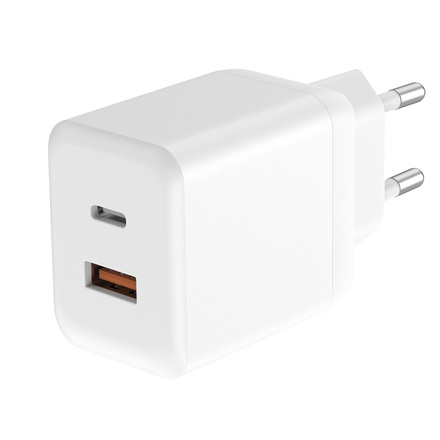 Solight 45W GaN fast charge USB-A + USB-C adaptér DC78