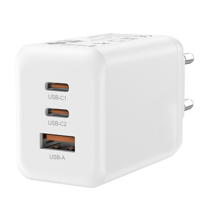 Solight 65W GaN fast charge USB-A + 2x USB-C adaptér DC79