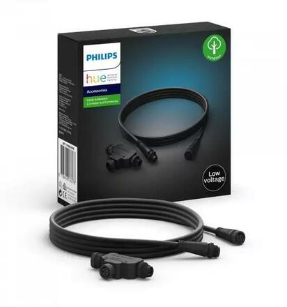 Hue Prodlužovací kabel 2,5m s T-rozbočovačem Philips 17489/30/PN IP67 nízkonapěťový