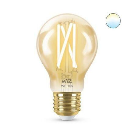 LED Žárovka WiZ Tunable White Filament Amber 8718699787219 E27 A60 6,7-50W 640lm 2000-5000K, stmívatelná